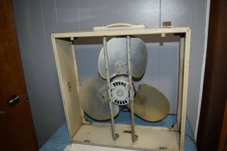 Vintage Penneys 3 Spd Box Fan Made by Lakewood Model No SPXC 5