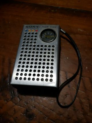 Vintage Sony Tr - 4100 Solid State Pocket Transitor Radio Am 9v Battery Hand Held