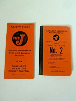 E.  J.  &e.  Rr Timetable No.  2 G&s Division 1984 & Safety Rules 1978