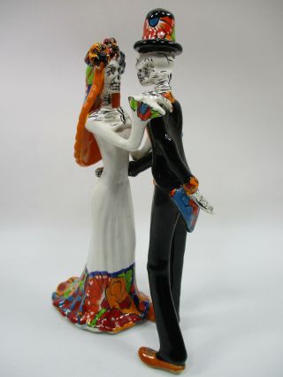 Wedding Couple,  Bride And Groom Dance Talavera Catrina,  Mexican Day Of The Dead