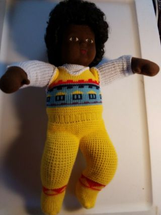 Vintage Black Americana African American Hand Made Cloth Rag Doll