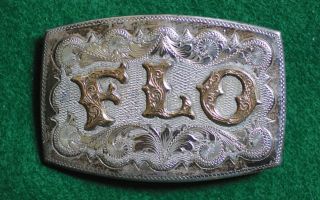 Gorgeous Vintage Western Sterling Silver Belt Buckle