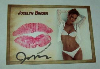 2019 Collectors Expo Playboy Model Jocelyn Binder Autographed Kiss Print Card