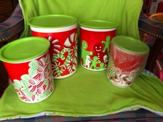 Tupperware Christmas Canisters