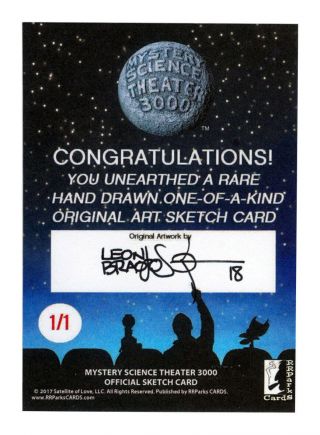 RRPark Cards Mystery Science Theater 3000 AP Sketch Card Leon Braojos 1 2