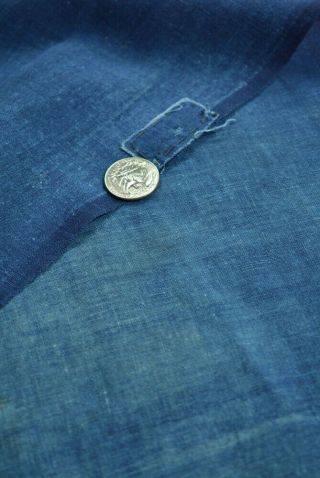 YQ22/40 Vintage Japanese Fabric Cotton Antique Boro Patch Indigo Blue 26.  4 
