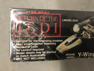 Star Wars Return of the Jedi,  Y - Wing Fighter (MPC Model Kit,  1983) RARE NIP 3