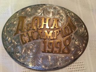 AQHBA And AzQHA Champion HORSE SHOW Cowboy Western Trophy Belt Buckle 5