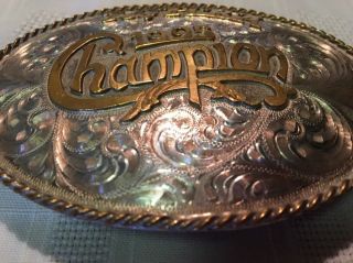 AQHBA And AzQHA Champion HORSE SHOW Cowboy Western Trophy Belt Buckle 7