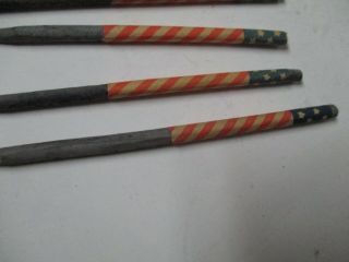 5 Very Old Patriotic Slate Pencils in Patriotic Box 2