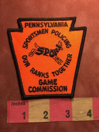 Vtg Pennsylvania Game Commission Sportsmen Policing Our Ranks Patch O89n