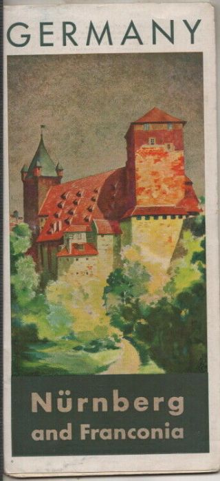 C1930s Brochure Nurnberg And Franconia Germany With Map Northern Bavaria