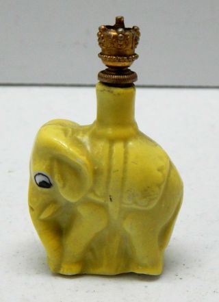 Sitzendorf Crown Top Elephant Porcelain Perfume Bottle