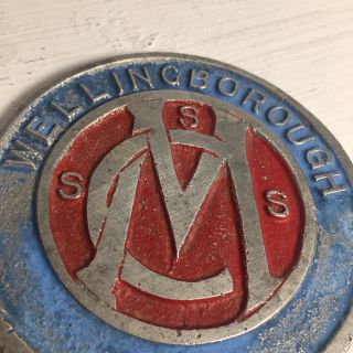Wellingborough MC Auto Badge Emblem Vintage Automobile Blue Red Silver 169 4