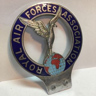 Royal Air Forces Association Badge Emblem Vintage World Bird Blue 131