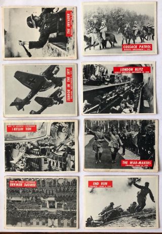 1965 Philadelphia War Bulletin Complete 88 Card Set World War Ii