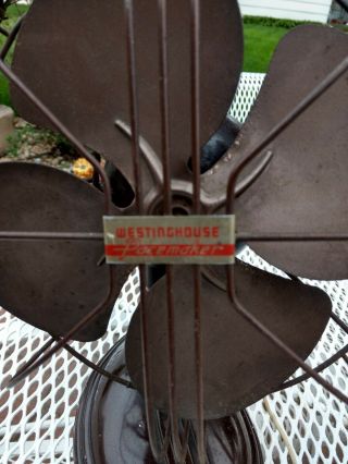 Mid Century Westinghouse Pacemaker Oscillating Electric Fan Art Deco Vintage
