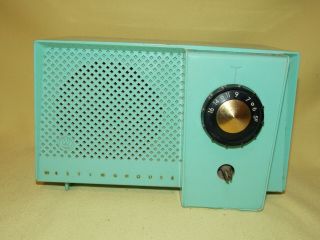 Vintage Westinghouse Electric Table Am Radio Model H742t4 Aqua