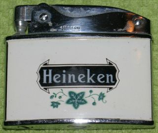 Vintage Heineken Cigarette Lighter - Dunham And Smith Representative - Japan