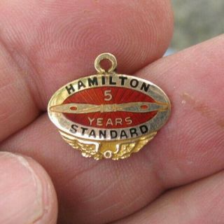 10k Gold 5 Year Hamilton Standard Service Award Pin 1.  5 Grams