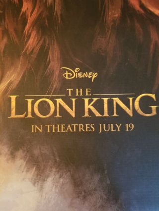 RARE EXCLUSIVE DISNEY MOVIE REWARDS DMR THE LION KING POSTER MEMBER LIMITEDPRINT 3