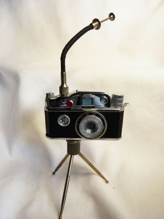 Vintage Cont - Lite Table Lighter Camera Tripod Shutter Cord Compass Japan 5784