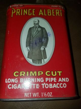 Antique Prince Albert Tobacco Tin Can 1 1/2 Oz Vintage Old