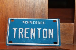 Vintage 1970s Tn Bicycle License Plate Tennessee Trenton