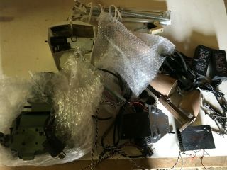 Old Sewing Machine,  Needles,  Lights And Misc Parts - Estate Find