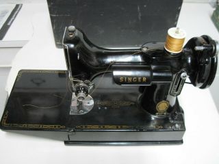 Singer 221 Featherweight With Case & Ends Sept.  3 4