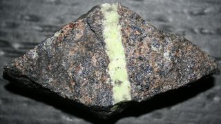 Green Willemite Vein Fluorescent Mineral,  From Franklin Nj