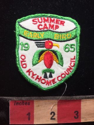 Vtg 1965 Early Bird My Old Kentucky Home Council Boy Scout Summercamp Patch 76z5