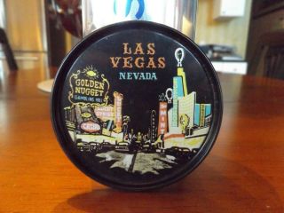 Vintage Las Vegas Tin Coaster Set (japan) Golden Nugget,  Lucky Strike,  The
