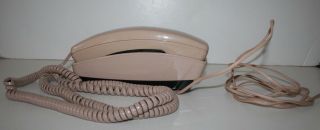 Vintage GTE Beige Desk Telephone Slimline Rotary Dial 2