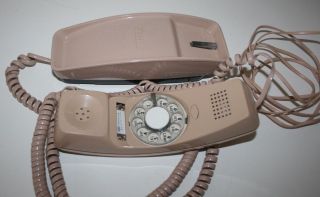 Vintage GTE Beige Desk Telephone Slimline Rotary Dial 3