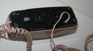 Vintage GTE Beige Desk Telephone Slimline Rotary Dial 5