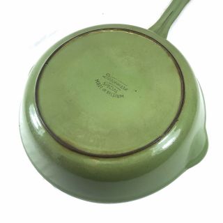 Vintage Descoware Green & White Enameled Cast Iron Fry Pan 81 - A 23 R Belgium 8