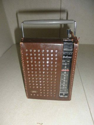 1967 Japan Vintage Sharp Fx - 112a 9 Transistor Am/vhf Radio Aircomm W/orig Case