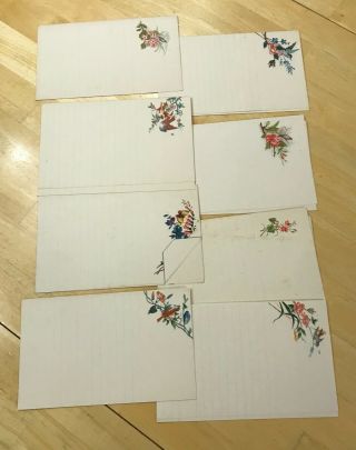 Vintage 1890 ' s stationary paper with 8 Different Designs 3