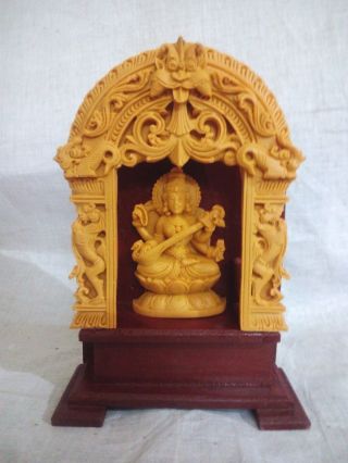 Marble Statue Hindu Goddess Saraswati 7 " Sarasvati Devi Sculpture Figurine Gift