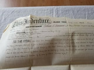 ANTIQUE 1866 INDENTURE DEED DOCUMENT PHILADELPHIA PA RUBINCAM TO FISCHER & MEYER 3