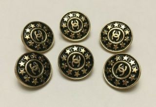 Chanel Buttons Set Of 6,  18mm