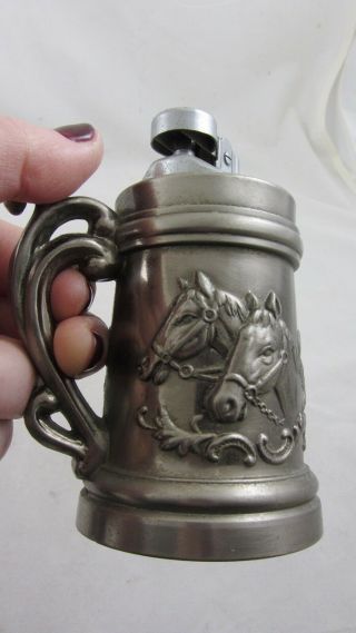 Vintage Collectable Table Lighter Horse Beer Tankard Japan Japanese