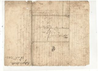 1732 Stampless Folded Letter,  To Bristol,  Great Britain,  Ref: Attorney