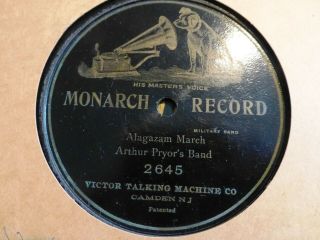 1903 Ragtime Victor Monarch Record No 2645 Alagazam March Arthur Pryor 