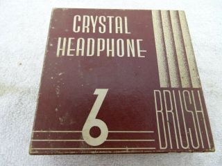 Vintage Crystal Radio Headphones Brush