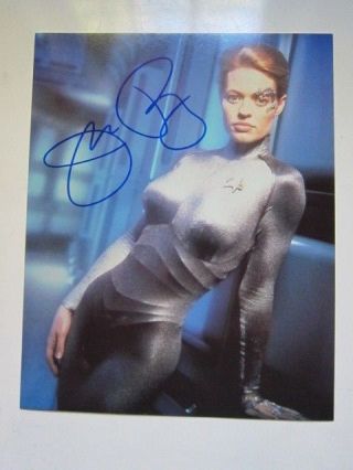 Jeri Ryan Large Postcard Star Trek Voyager Autographed