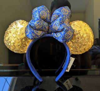 Disney Disneyland Club 33 Minnie Mouse Headband Ears Authentic.