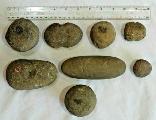 Group Of Eight (8) Nj Pa Native American Indian Stone Tools Arrowhead Artifacts