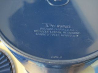 8 piece vintage Tupperware Servalier canister set cobalt blue 3